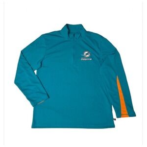 Miami Dolphins NFL Team Apparel Size L‎ long sleeves Half Zip Embroidery
